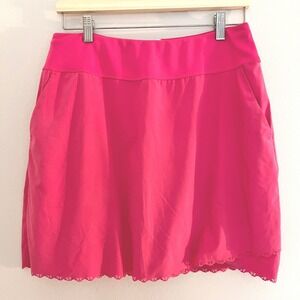 Greg Norman Pink Laser Cut Scalloped Hem Golf Tennis Skort Womens Medium